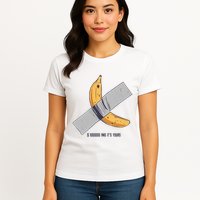 Taped Banana Funny Womens T-Shirt