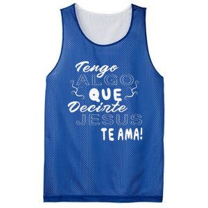 Tengo Algo Que Decirte Jesus Te Ama Spanish Christian Quotes Mesh Reversible Basketball Jersey Tank