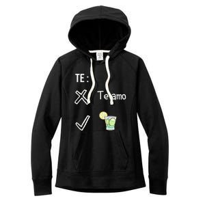 Te Amo Quila Tequila Funny Mexican Ing Cinco De Mayo Cool Gift Women's Fleece Hoodie