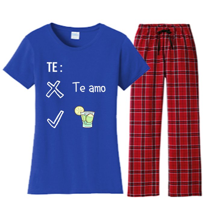 Te Amo Quila Tequila Funny Mexican Ing Cinco De Mayo Cool Gift Women's Flannel Pajama Set