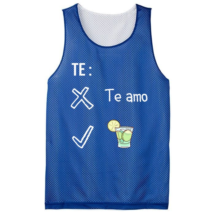 Te Amo Quila Tequila Funny Mexican Ing Cinco De Mayo Cool Gift Mesh Reversible Basketball Jersey Tank