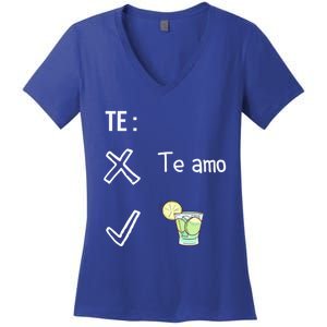 Te Amo Quila Tequila Funny Mexican Ing Cinco De Mayo Cool Gift Women's V-Neck T-Shirt