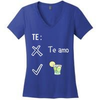 Te Amo Quila Tequila Funny Mexican Ing Cinco De Mayo Cool Gift Women's V-Neck T-Shirt