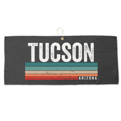 Tucson Arizona Retro Sunset Tucson Az Tucson Large Microfiber Waffle Golf Towel