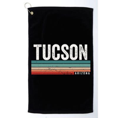 Tucson Arizona Retro Sunset Tucson Az Tucson Platinum Collection Golf Towel