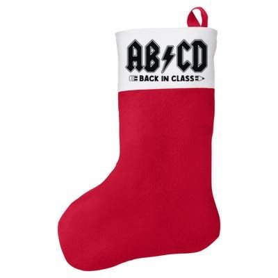 Teachers ABCD Rock Graphic Back To School Felt Holiday Christmas Stocking