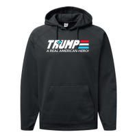 Trump A Real American Hero Performance Fleece Hoodie