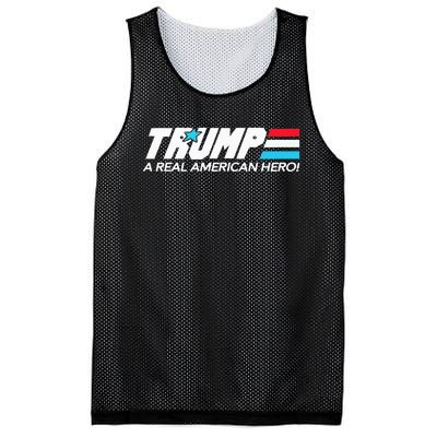 Trump A Real American Hero Mesh Reversible Basketball Jersey Tank