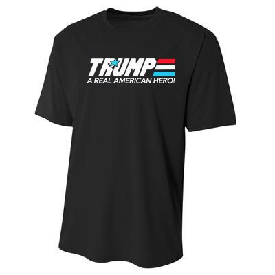 Trump A Real American Hero Performance Sprint T-Shirt