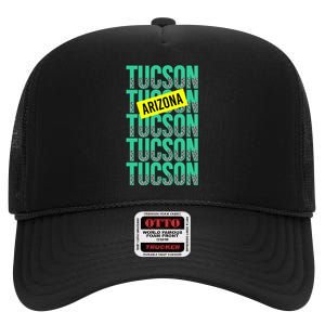 Tucson Arizona Repeat Logo High Crown Mesh Back Trucker Hat