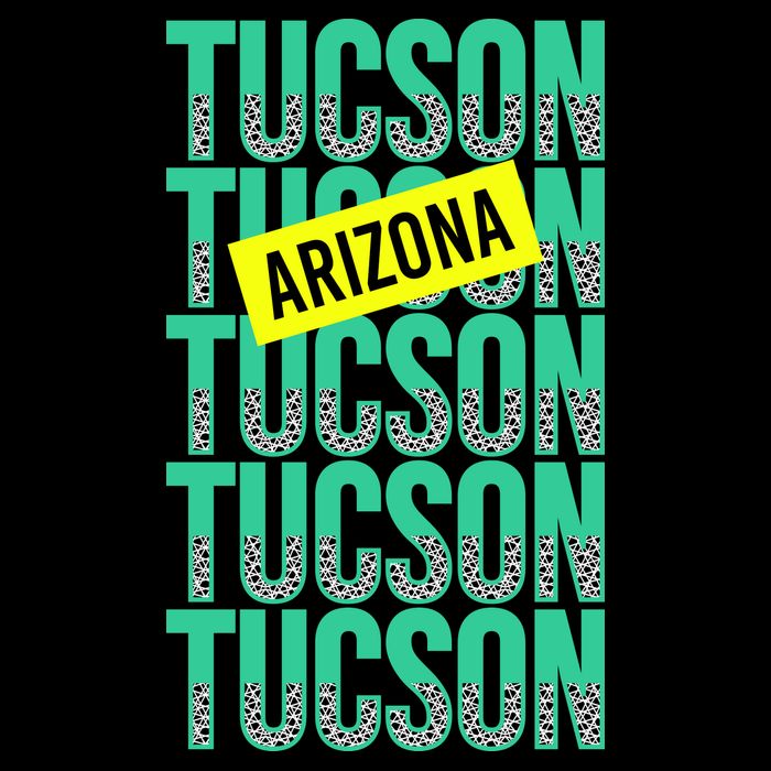 Tucson Arizona Repeat Logo Youth Performance Sprint T-Shirt