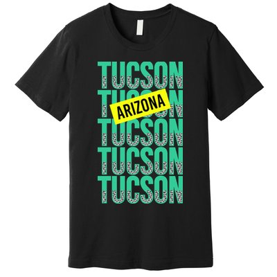 Tucson Arizona Repeat Logo Premium T-Shirt