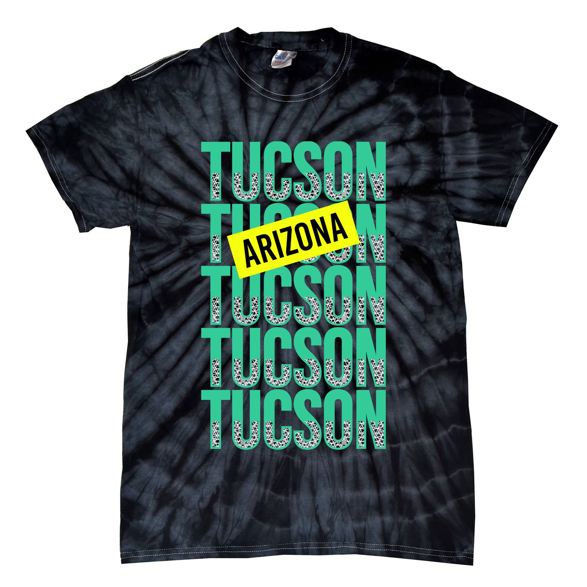 Tucson Arizona Repeat Logo Tie-Dye T-Shirt