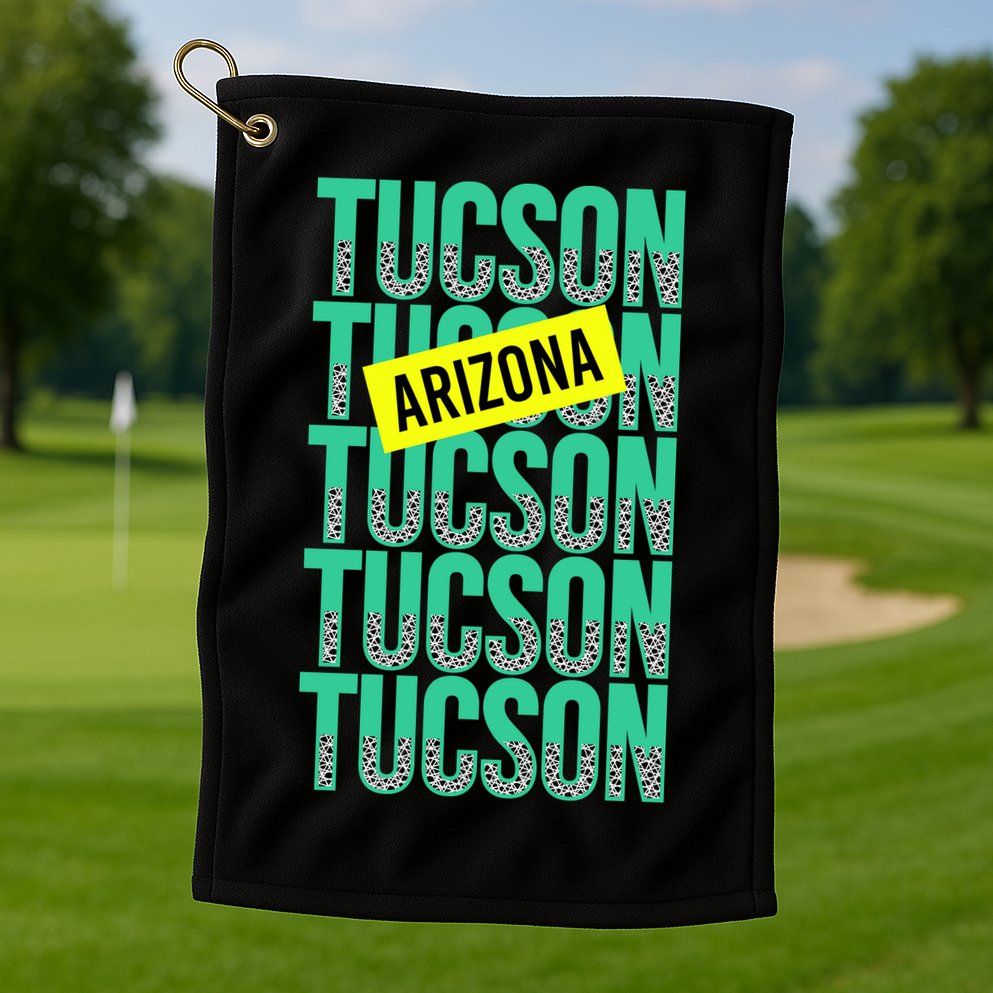 Tucson Arizona Repeat Logo Golf Towel