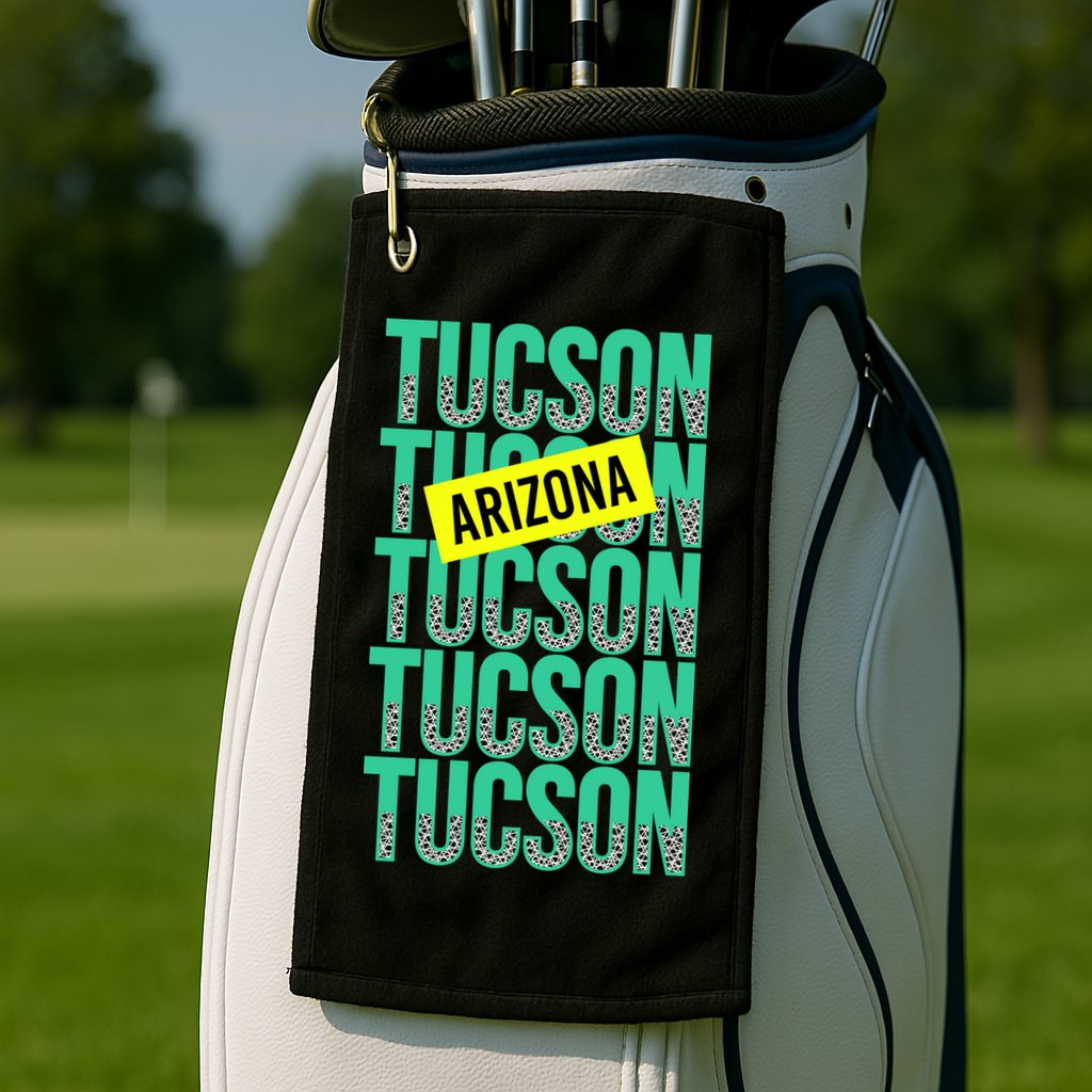 Tucson Arizona Repeat Logo Golf Towel