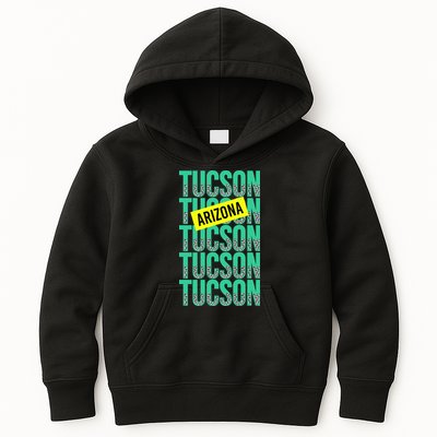 Tucson Arizona Repeat Logo Kids Hoodie