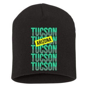 Tucson Arizona Repeat Logo Short Acrylic Beanie