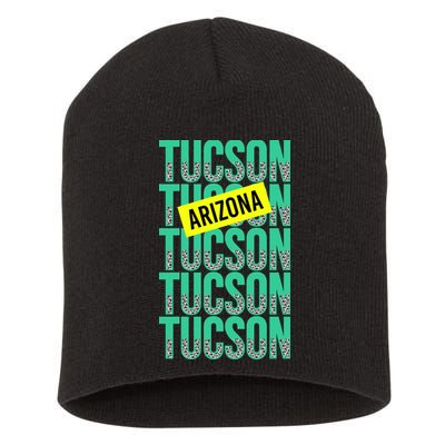 Tucson Arizona Repeat Logo Short Acrylic Beanie