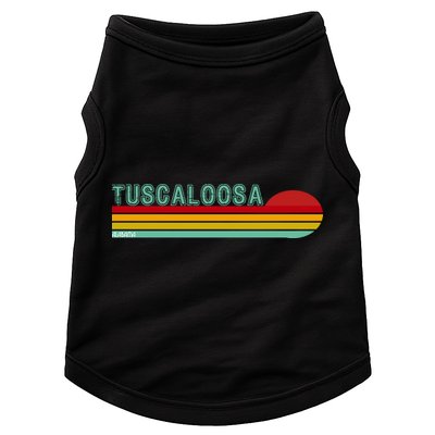 Tuscaloosa Alabama Retro Sunset Doggie Tank