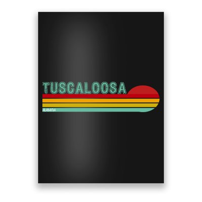 Tuscaloosa Alabama Retro Sunset Poster