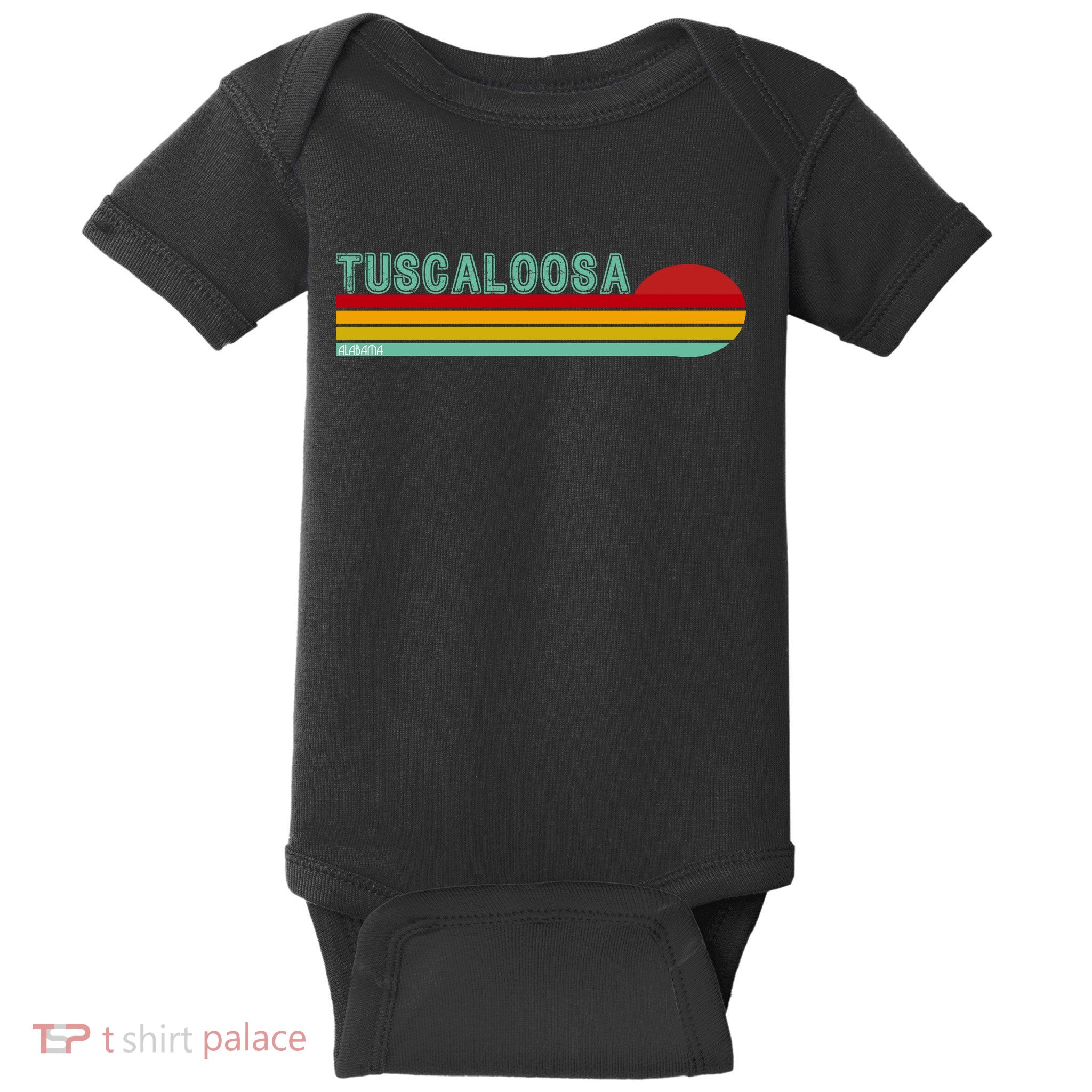 Tuscaloosa Alabama Retro Sunset Baby Bodysuit