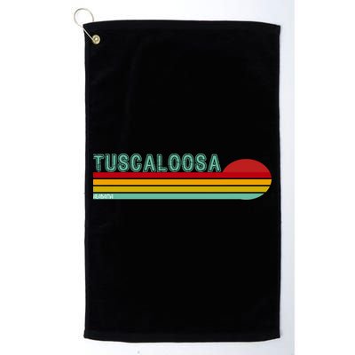 Tuscaloosa Alabama Retro Sunset Golf Towel