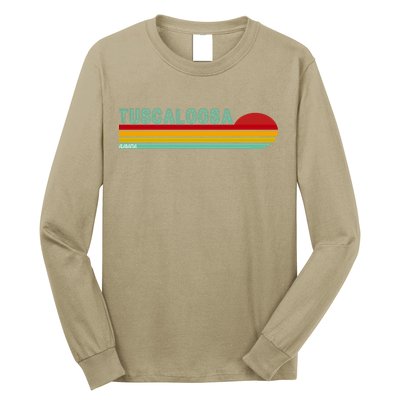 Tuscaloosa Alabama Retro Sunset Long Sleeve Shirt
