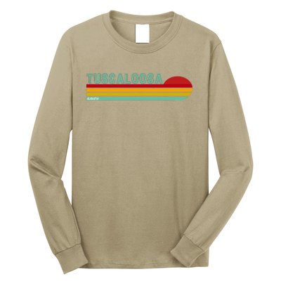 Tuscaloosa Alabama Retro Sunset Long Sleeve Shirt