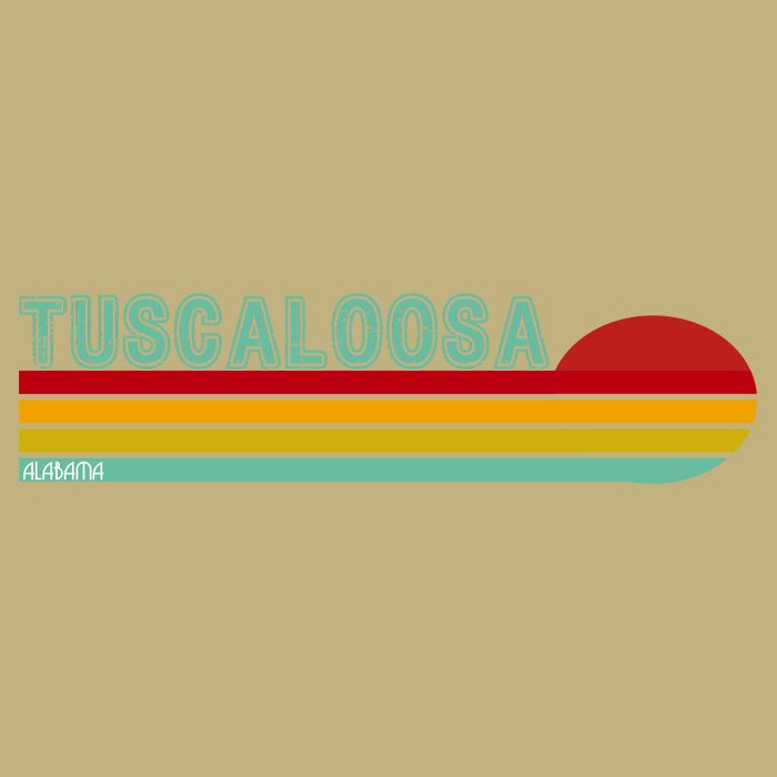 Tuscaloosa Alabama Retro Sunset Cooling Performance Long Sleeve Crew