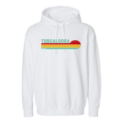 Tuscaloosa Alabama Retro Sunset Garment-Dyed Fleece Hoodie