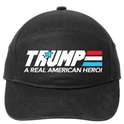 Trump A Real American Hero 7-Panel Snapback Hat