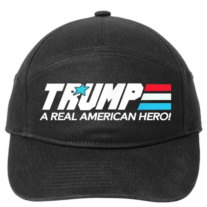 Trump A Real American Hero 7-Panel Snapback Hat