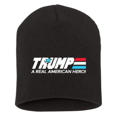 Trump A Real American Hero Short Acrylic Beanie