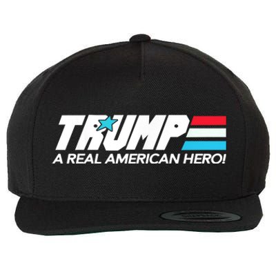 Trump A Real American Hero Wool Snapback Cap