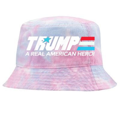 Trump A Real American Hero Tie-Dyed Bucket Hat