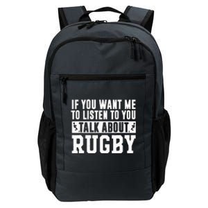 Talk About Rugby Rugby Gift Rugby Player Rugby Coach Gift Daily Commute Backpack