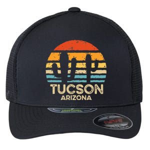 Tucson Arizona Retro Sunset Flexfit Unipanel Trucker Cap