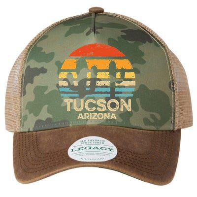 Tucson Arizona Retro Sunset Legacy Tie Dye Trucker Hat