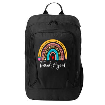 Travel Agent Rainbow Leopard Travel And Tourism Cute Gift City Backpack