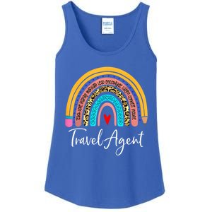 Travel Agent Rainbow Leopard Travel And Tourism Cute Gift Ladies Essential Tank