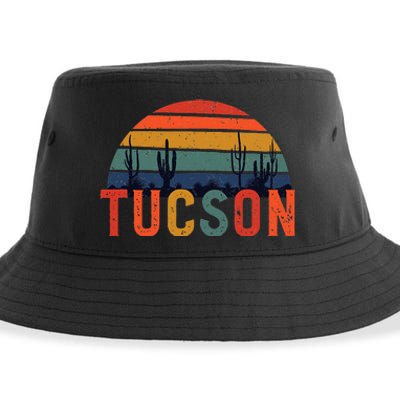 Tucson Arizona Retro Vintage Arizona Sunset Sustainable Bucket Hat