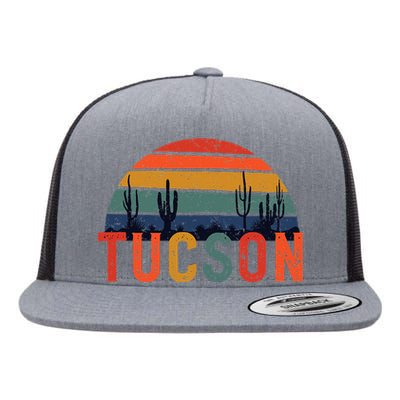 Tucson Arizona Retro Vintage Arizona Sunset Flat Bill Trucker Hat