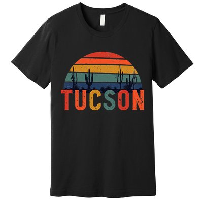 Tucson Arizona Retro Vintage Arizona Sunset Premium T-Shirt