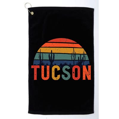 Tucson Arizona Retro Vintage Arizona Sunset Golf Towel