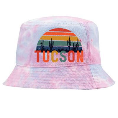 Tucson Arizona Retro Vintage Arizona Sunset Tie-Dyed Bucket Hat