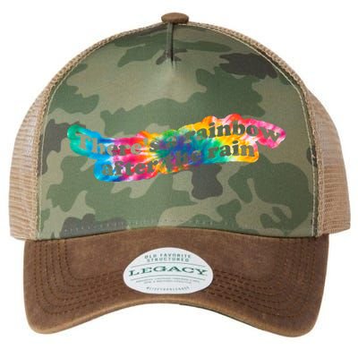 There's A Rainbow After The Rain Mental Health Awareness Legacy Tie Dye Trucker Hat