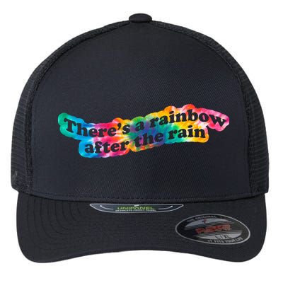There's A Rainbow After The Rain Mental Health Awareness Flexfit Unipanel Trucker Cap
