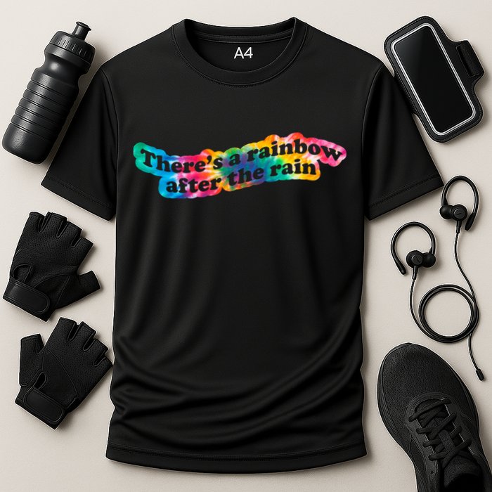 There's A Rainbow After The Rain Mental Health Awareness Cooling Performance Crew T-Shirt