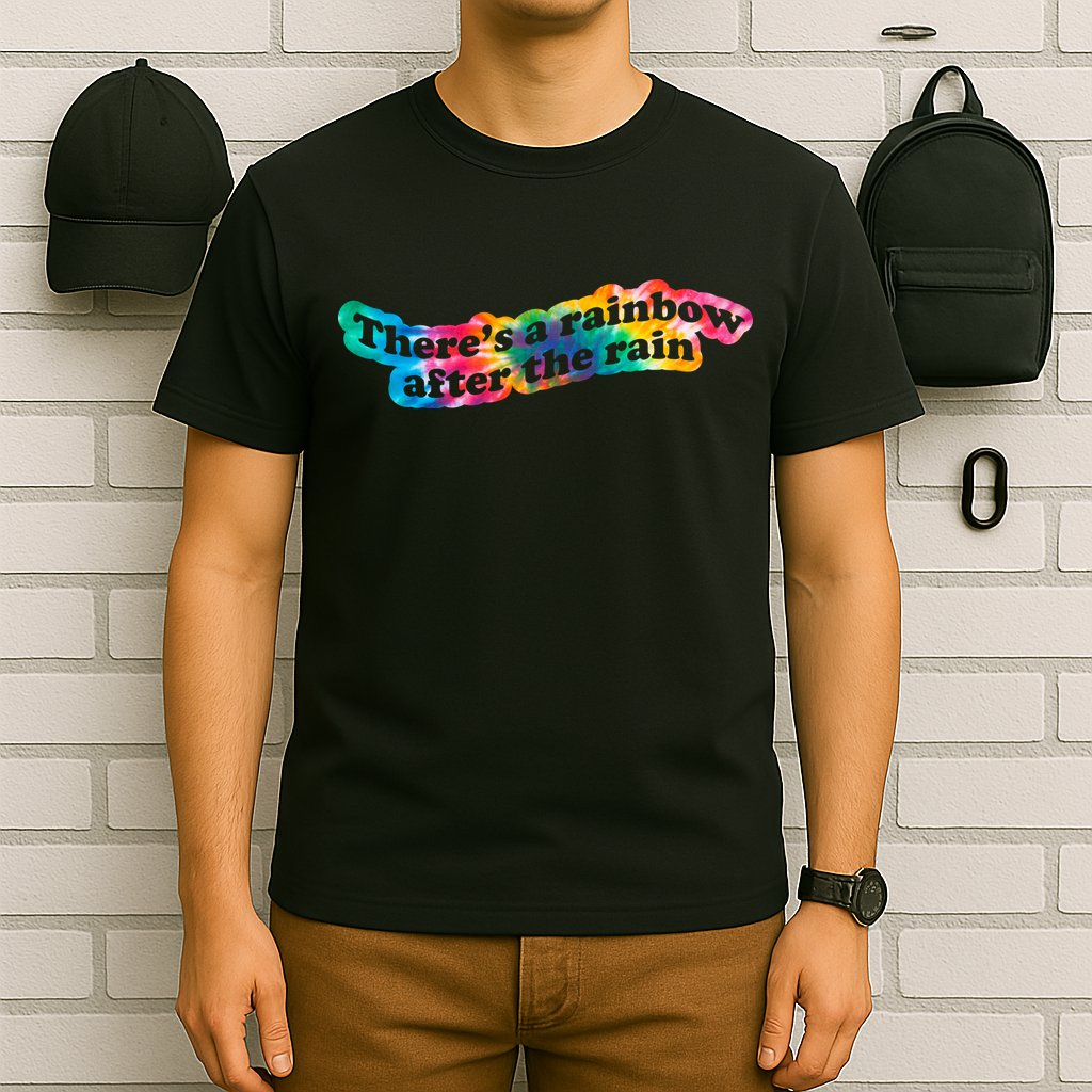There's A Rainbow After The Rain Mental Health Awareness T-Shirt