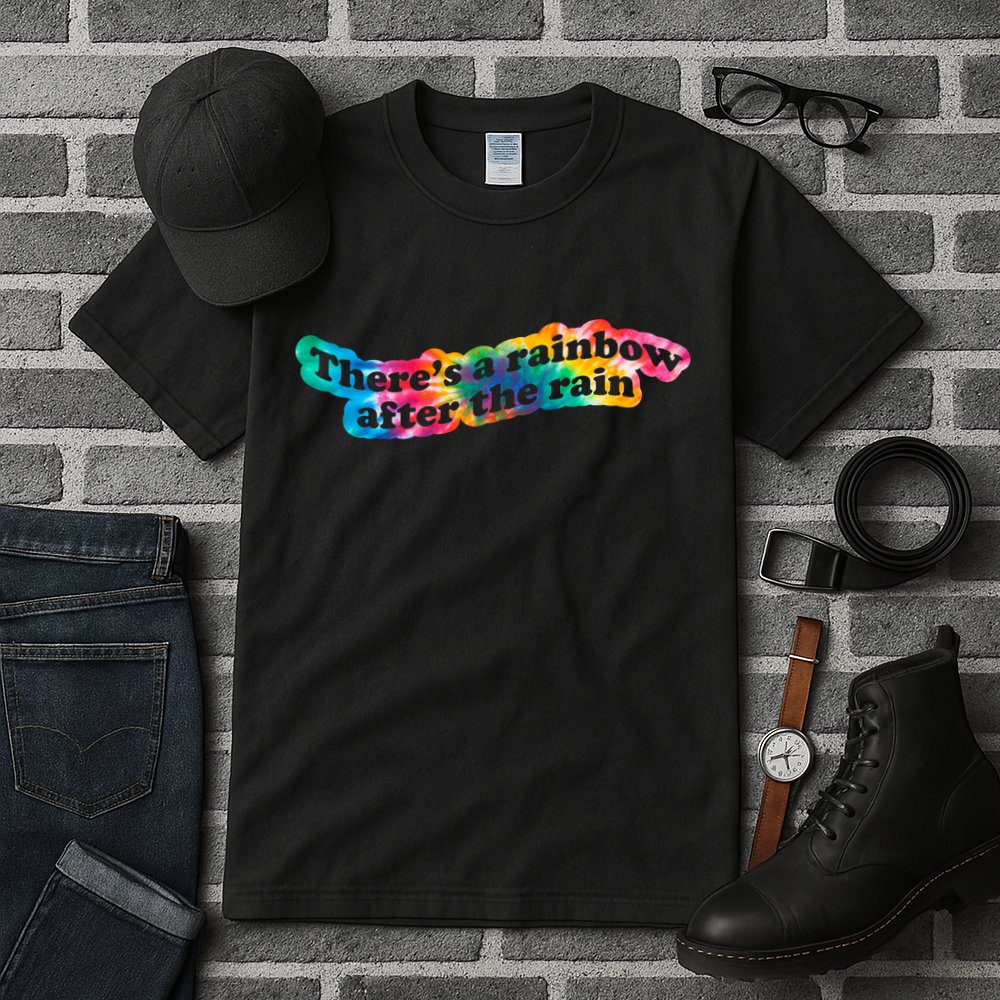 There's A Rainbow After The Rain Mental Health Awareness Tall T-Shirt